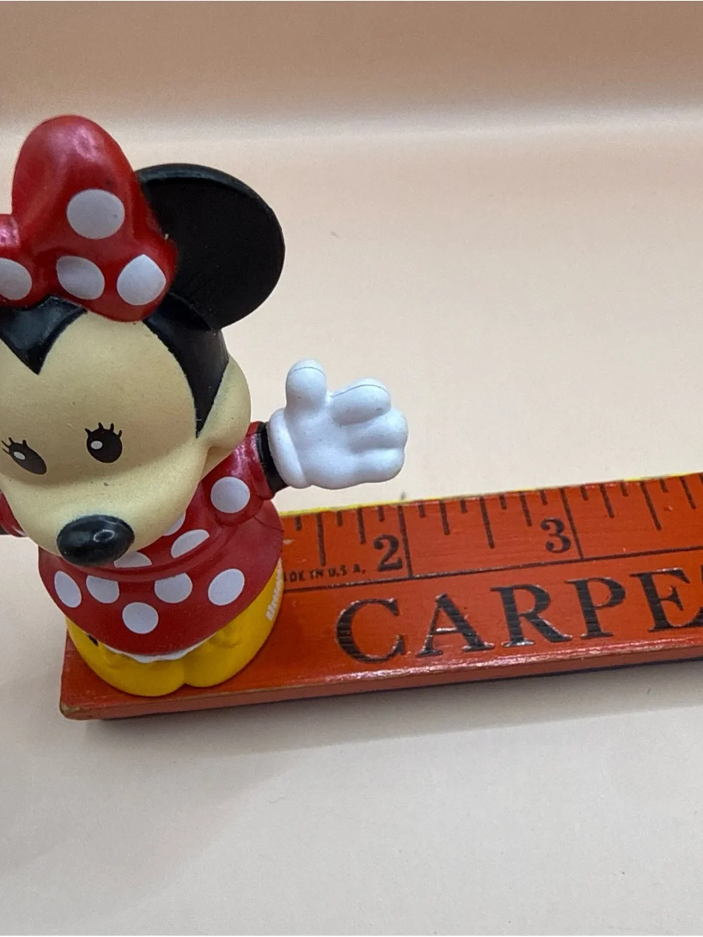 MINNIE MOUSE Disney LITTLE PEOPLE 2022 Mattel Red and White Polka Dot Dress Bow